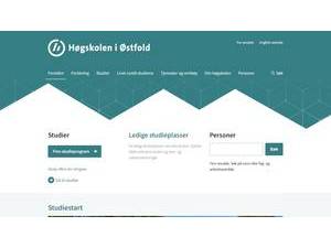 Østfold University College's Website Screenshot