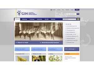 Gymnastik- och idrottshögskolan's Website Screenshot