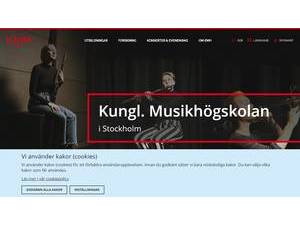 Kungliga Musikhögskolan i Stockholm's Website Screenshot