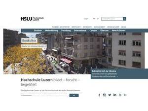 Lucerne University of Applied Sciences and Arts's Website Screenshot