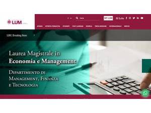 Università LUM Jean Monnet's Website Screenshot