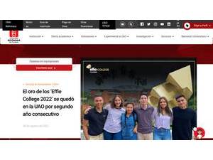 Autonomous University of the West's Website Screenshot