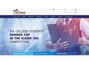 P.A. College's Website Screenshot