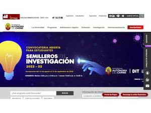 Universidad Autónoma del Caribe's Website Screenshot