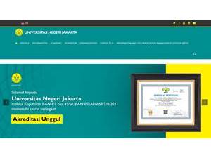 Universitas Negeri Jakarta's Website Screenshot