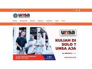 Universitas Surakarta's Website Screenshot