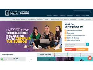 Catholic University of Manizales's Website Screenshot