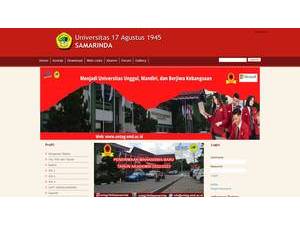 17 August 1945 University, Samarinda's Website Screenshot