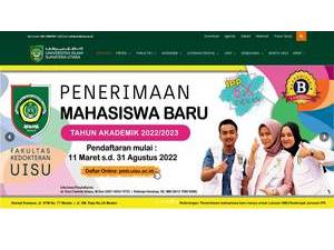 Islamic University of North Sumatra's Website Screenshot