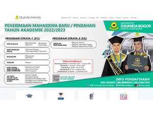 Djuanda University's Website Screenshot