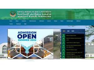 Bangladesh Islami University's Website Screenshot