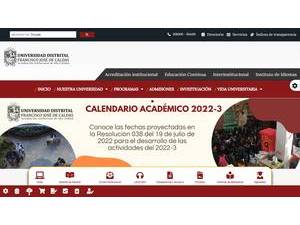 Universidad Distrital Francisco José de Caldas's Website Screenshot