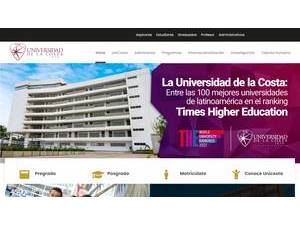 Corporación Universitaria de la Costa's Website Screenshot