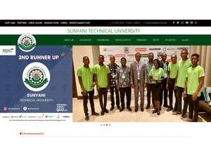 Sunyani Technical University's Website Screenshot