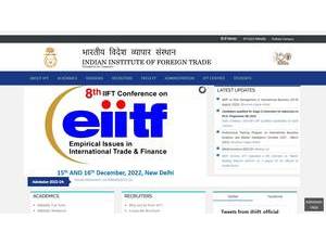 Indian Institute of Foreign Trade's Website Screenshot