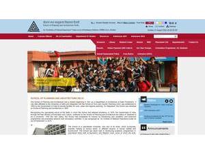 School of Planning and Architecture, Delhi's Website Screenshot