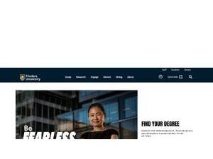 Flinders University's Website Screenshot