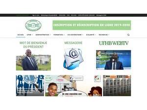 Université Félix Houphouët-Boigny's Website Screenshot