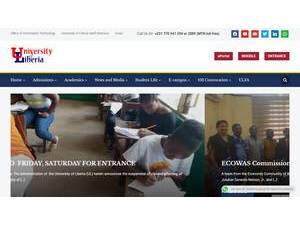 University of Liberia's Website Screenshot