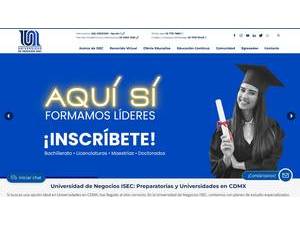 Universidad de Negocios ISEC's Website Screenshot