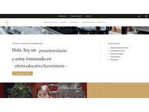 Panamerican University's Website Screenshot