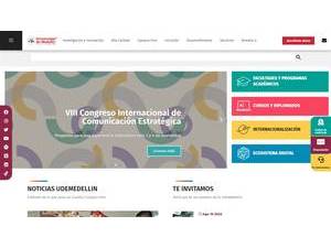Universidad de Medellín's Website Screenshot