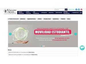 University of Caribe, Mexico's Website Screenshot