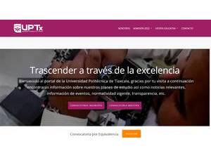 Universidad Politécnica de Tlaxcala's Website Screenshot