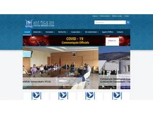 Université Abdelmalek Essadi's Website Screenshot