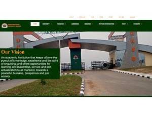 Akwa Ibom State University's Website Screenshot