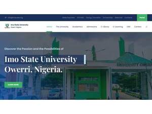 Imo State University's Website Screenshot