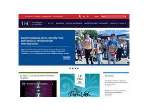 Instituto Tecnológico de Costa Rica's Website Screenshot