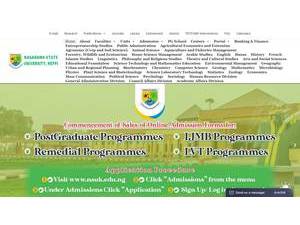 Nasarawa State University's Website Screenshot