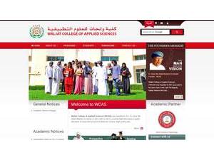 Waljat Colleges of Applied Sciences's Website Screenshot