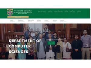 National College of Business Administration and Economics's Website Screenshot