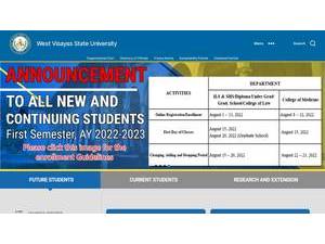 West Visayas State University's Website Screenshot