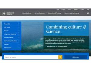 James Cook University's Website Screenshot