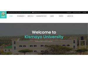 Kismayo University's Website Screenshot