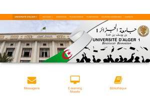 Université Benyoucef Benkhedda d'Alger 1's Website Screenshot