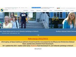 Wyzsza Szkola Ekonomii, Prawa i Nauk Medycznych's Website Screenshot