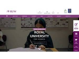 Royal University for Women's Website Screenshot