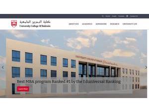 University College of Bahrain's Website Screenshot