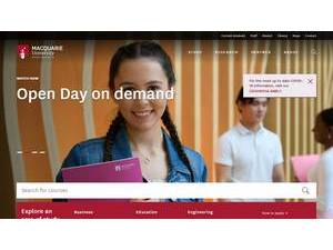 Macquarie University's Website Screenshot