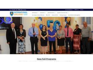 International College of the Cayman Islands's Website Screenshot