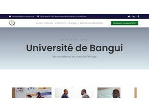 University of Bangui's Website Screenshot