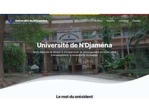 University of N'Djaména's Website Screenshot