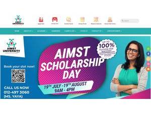 Universiti AIMST's Website Screenshot