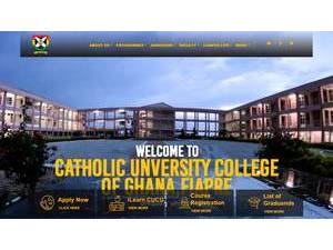 Catholic University College of Ghana's Website Screenshot