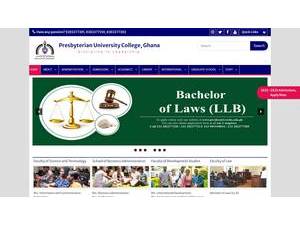 Presbyterian University, Ghana's Website Screenshot
