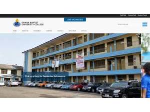 Ghana Baptist University College's Website Screenshot